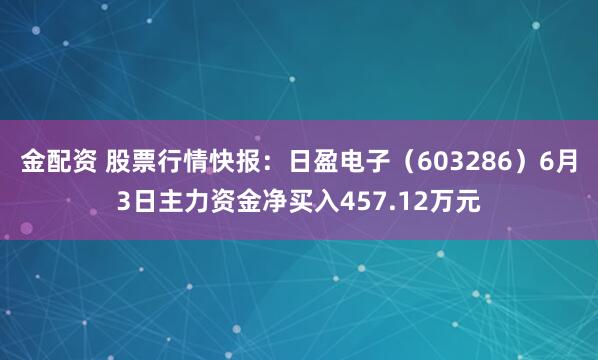 金配资 股票行情快报：日盈电子（603286）6月3日主力资金净买入457.12万元