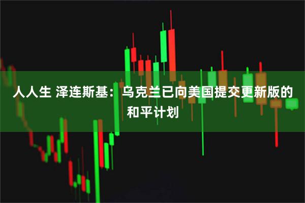 人人生 泽连斯基：乌克兰已向美国提交更新版的和平计划